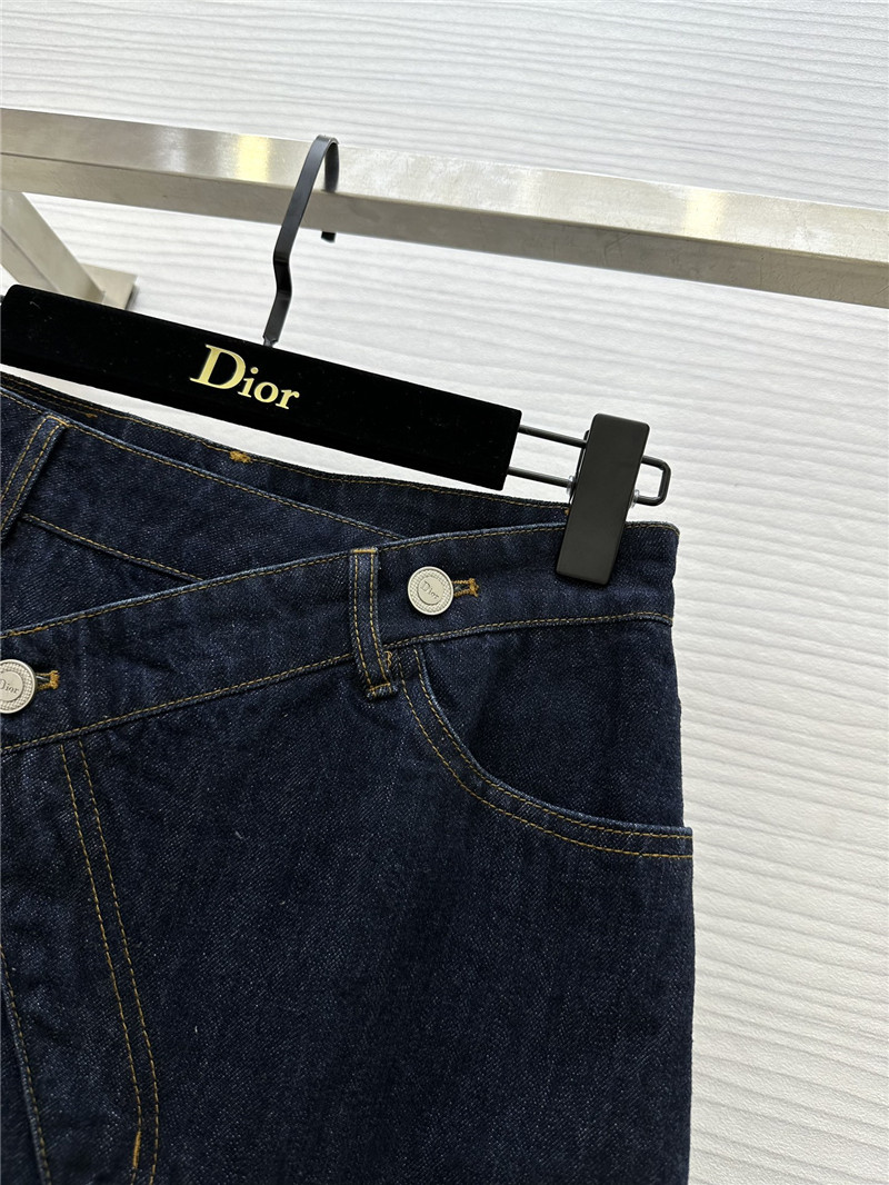 D10r irregular cut slit denim skirt replicas clothes