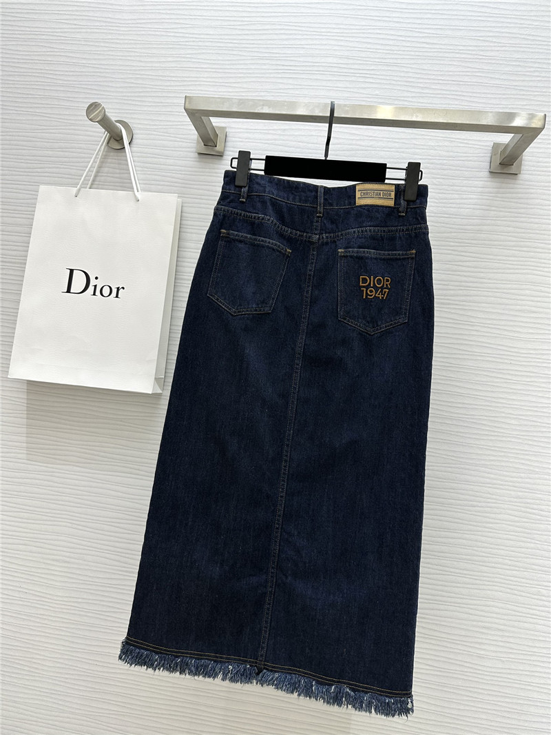 D10r irregular cut slit denim skirt replicas clothes