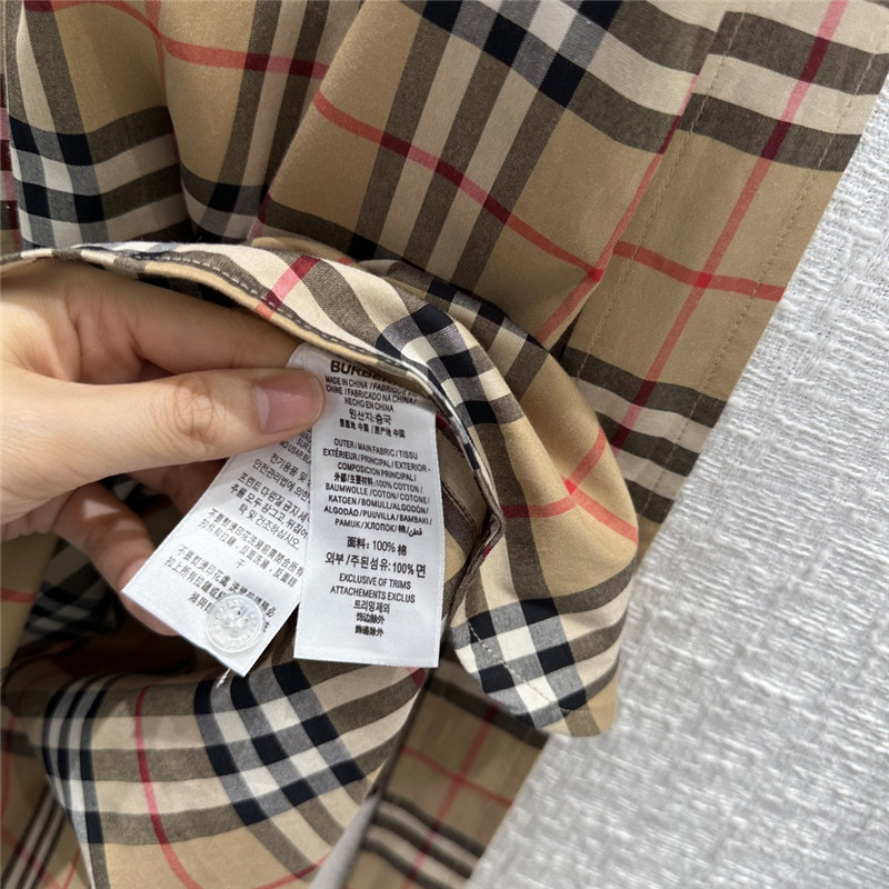 Bv*b*rry plaid short-sleeved shirt dress