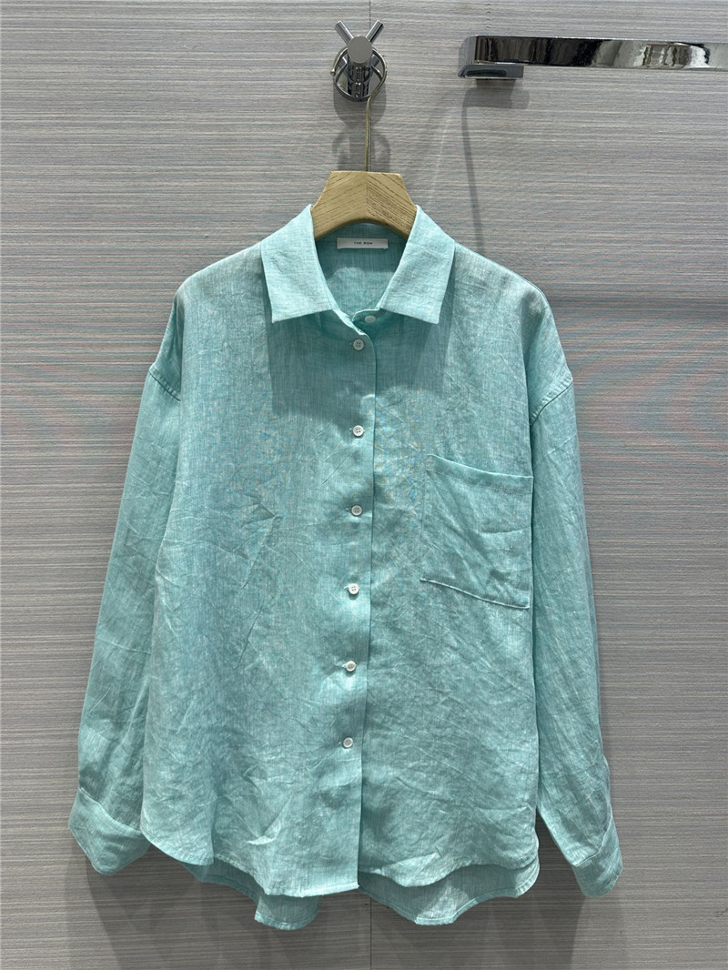 The R0w cotton and linen long shirt replica d&g clothing