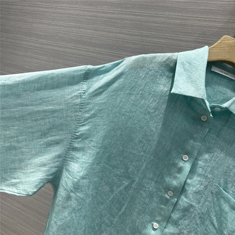 The R0w cotton and linen long shirt replica d&g clothing