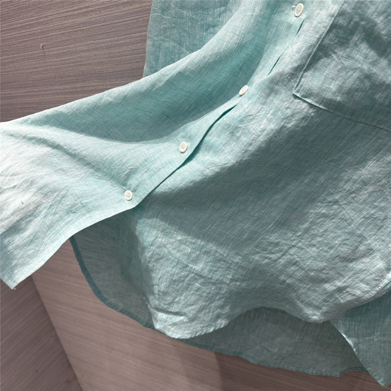 The R0w cotton and linen long shirt replica d&g clothing