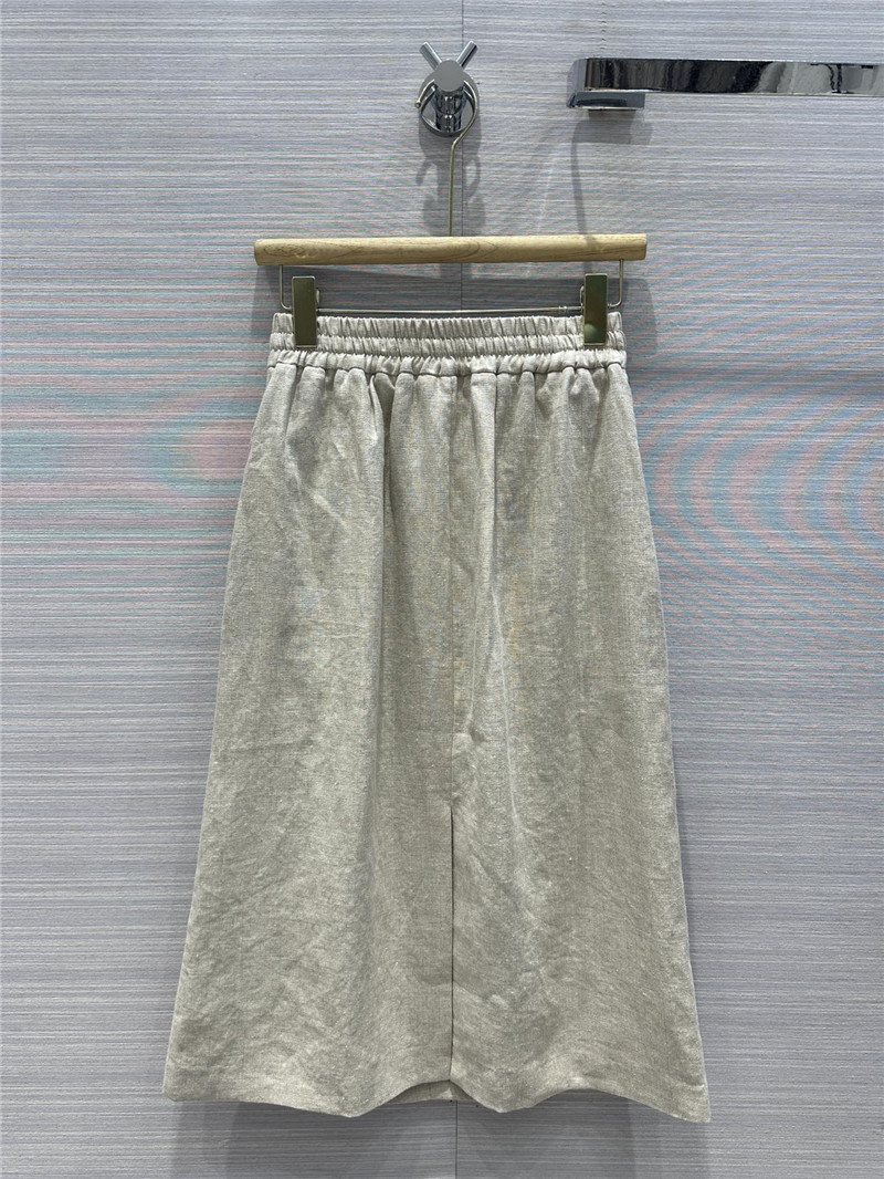 jil sander cotton and linen long skirt replicas clothes