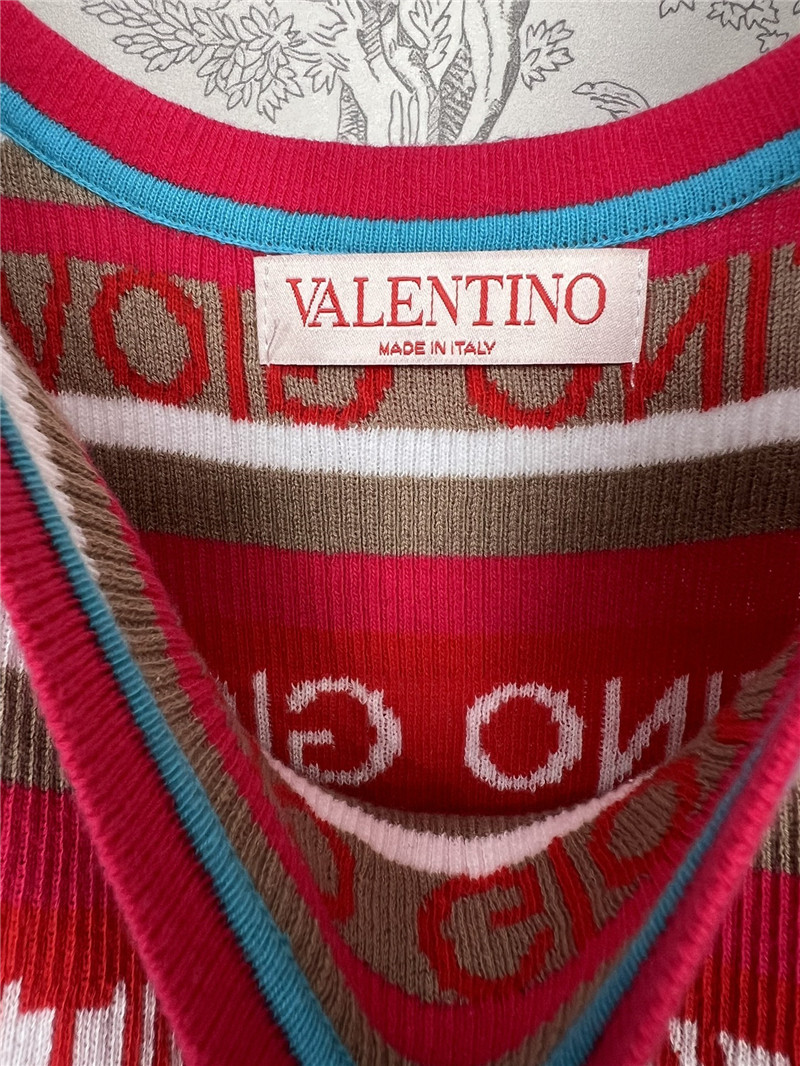 Va1e*ntin0 logo jacquard striped vest