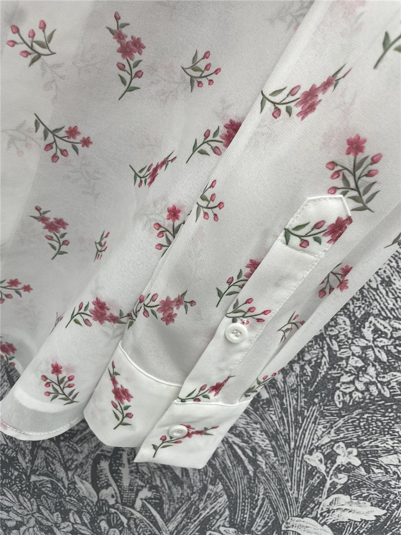Ch**el full printed see-through shirt replica designer clothes