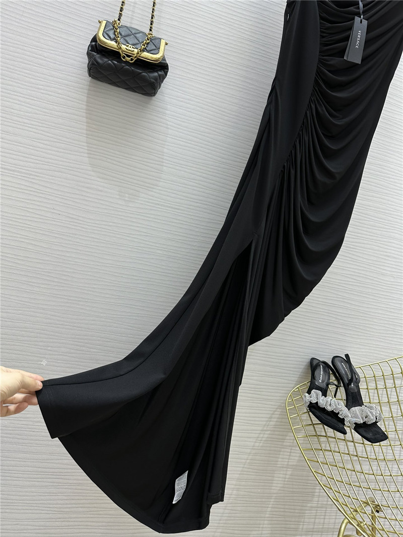Versace draped long evening dress replica clothing sites