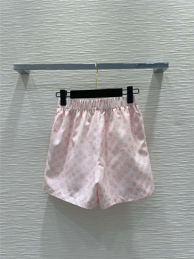 l0vis Vvtt0n lv lapel shirt + shorts set replica clothing