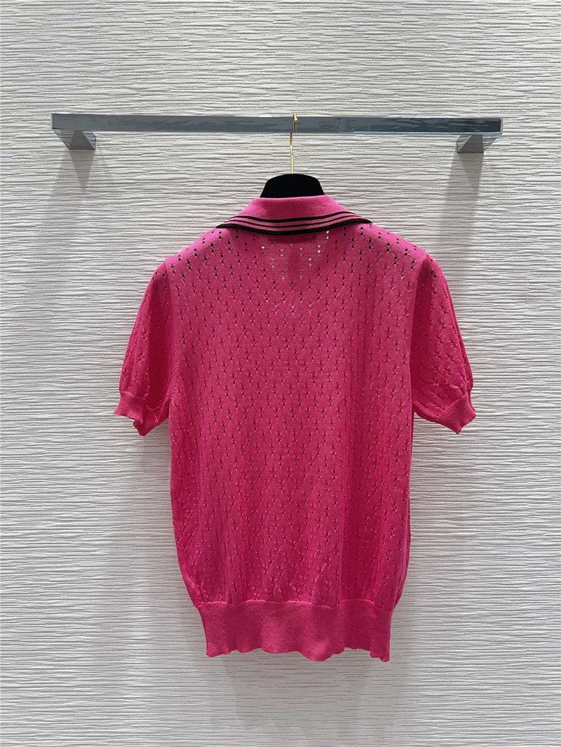 D10r classic lapel short sleeve sweater replica clothing