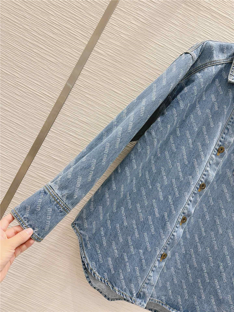 M1um1u denim shirt replica designer clothing websites