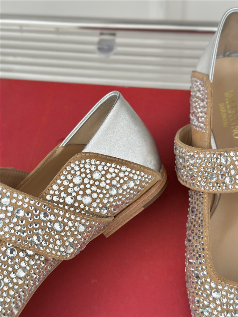 Va1e*ntin0 metal v buckle mary jane shoes replica designer shoes