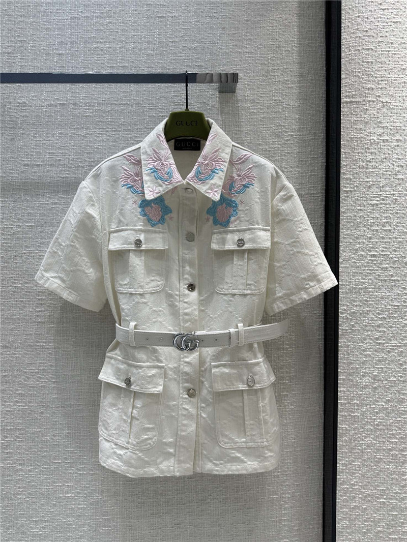 Gvc*1 full g jacquard white denim jacket replica d&g clothing