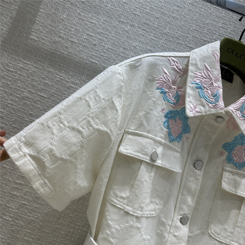 Gvc*1 full g jacquard white denim jacket replica d&g clothing