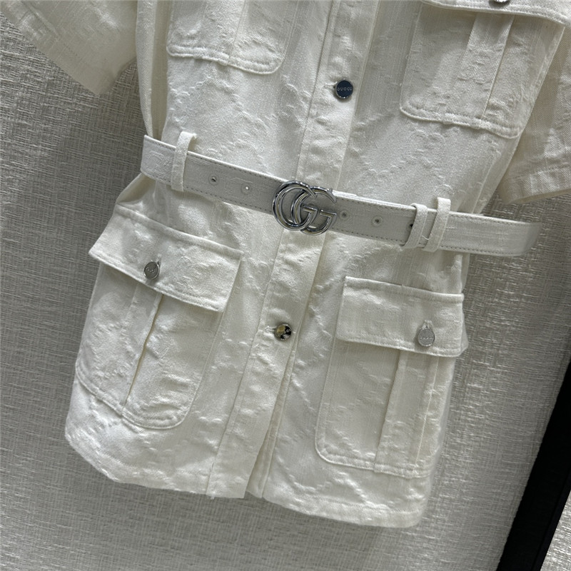 Gvc*1 full g jacquard white denim jacket replica d&g clothing