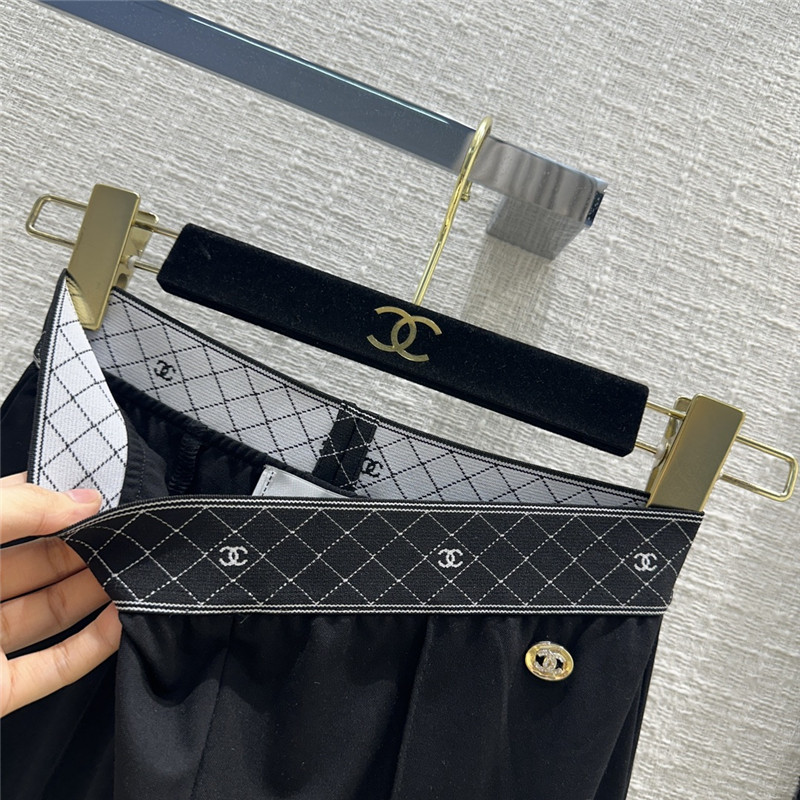 Ch**el letter web waist bootcut pants replica d&g clothing