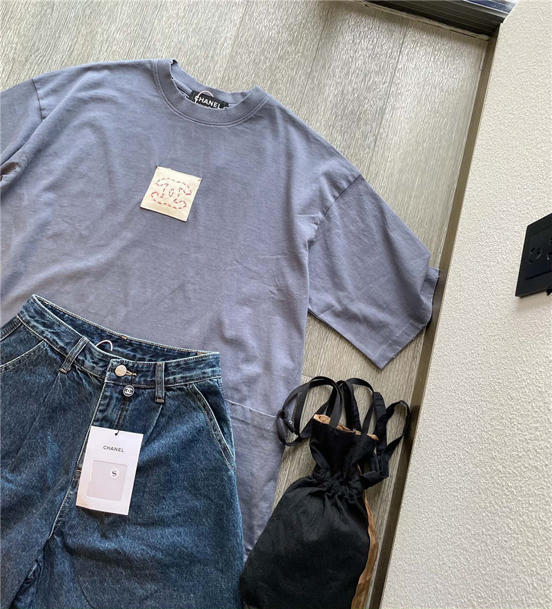 Ch**el basic large pocket short sleeve replica clothes