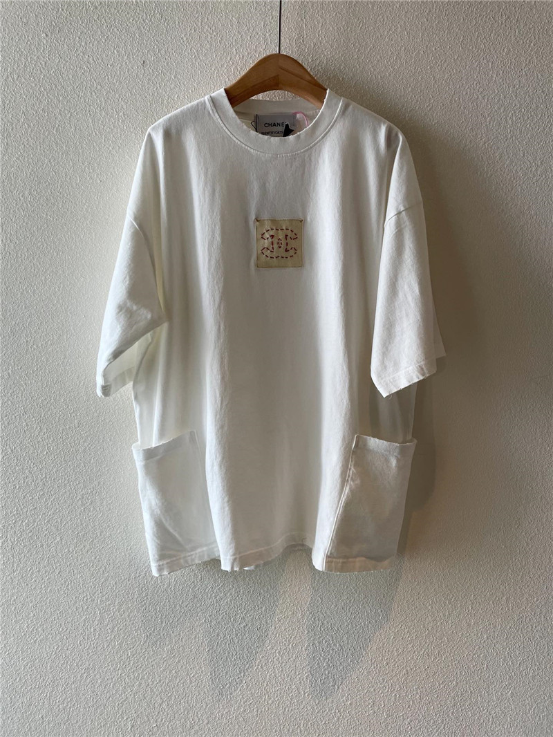 Ch**el basic large pocket short sleeve replica clothes