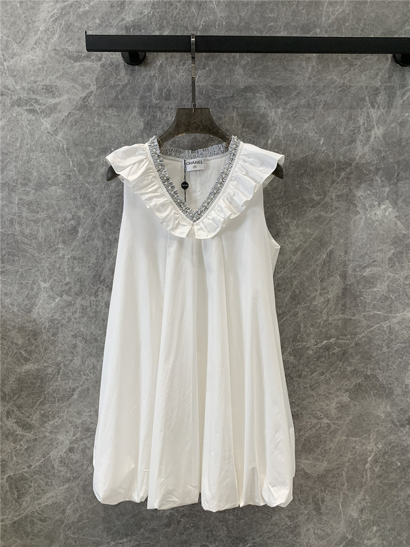 ch**el D1am0nd pearl ruffle bud dress replica d&g clothing