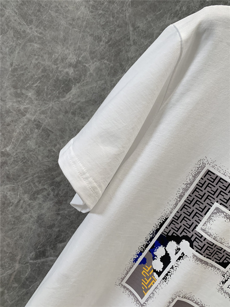 F**di ff letter print short-sleeved t-shirt replica d&g clothing