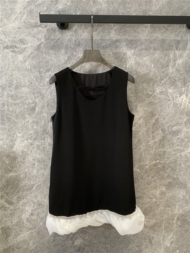 M1um1u patchwork mesh dress replica clothes