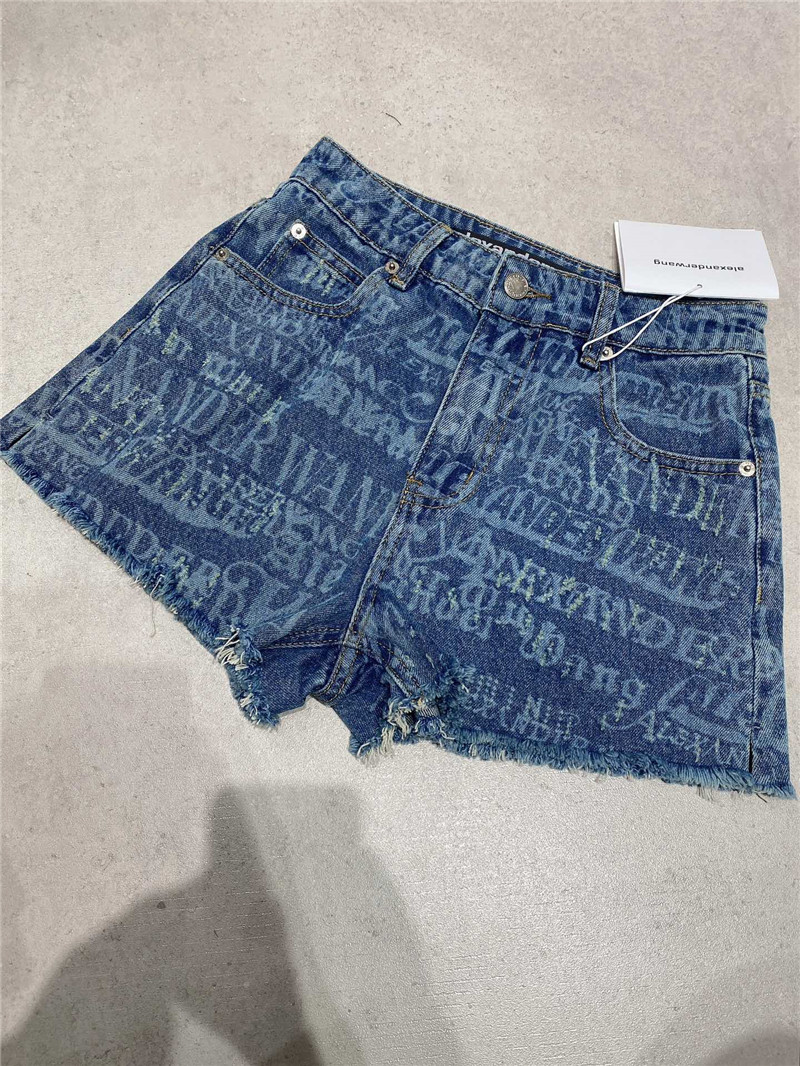 A1exa*der wang printed denim shorts replica clothing sites