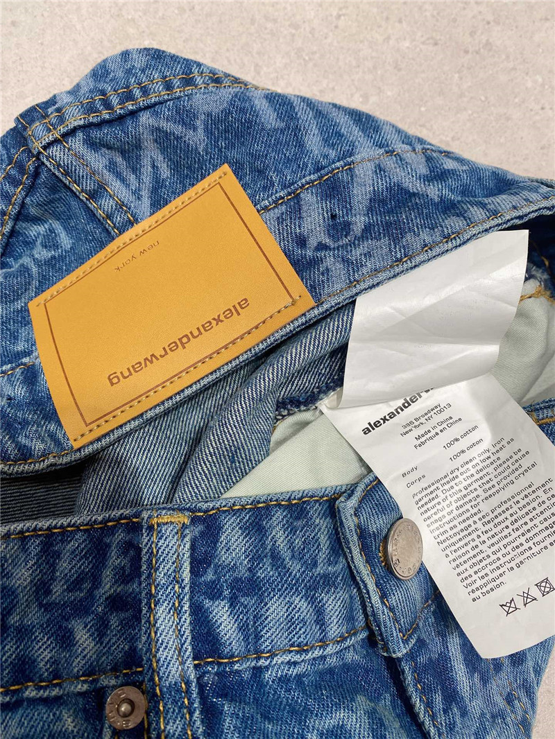 A1exa*der wang printed denim shorts replica clothing sites