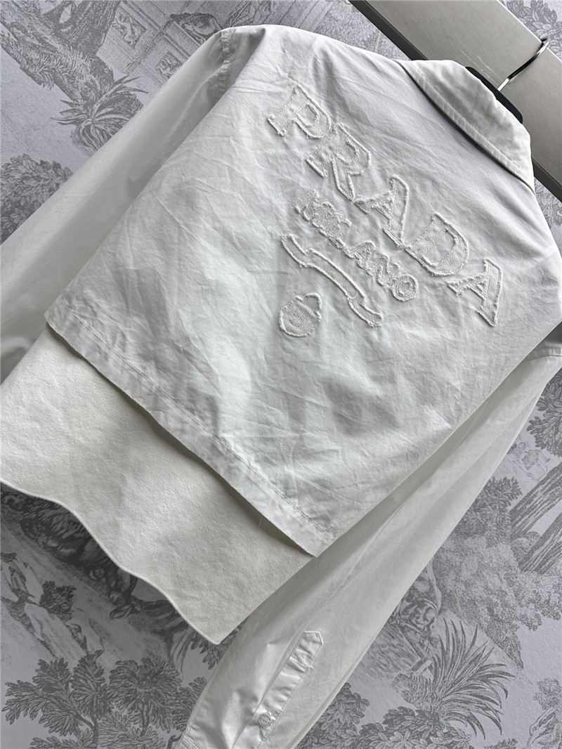 Pra*a fake two piece slim shirt replica d&g clothing