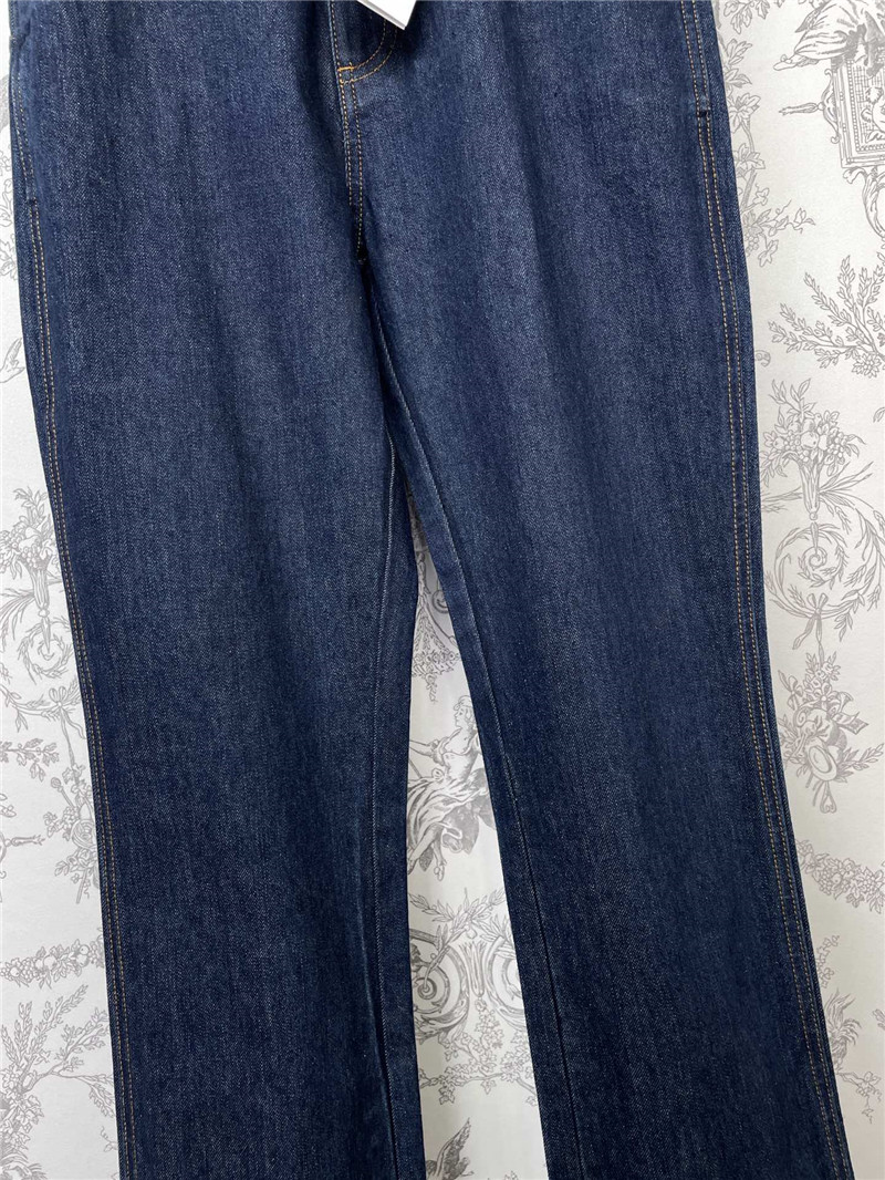 D10r blue high-rise wide leg jeans