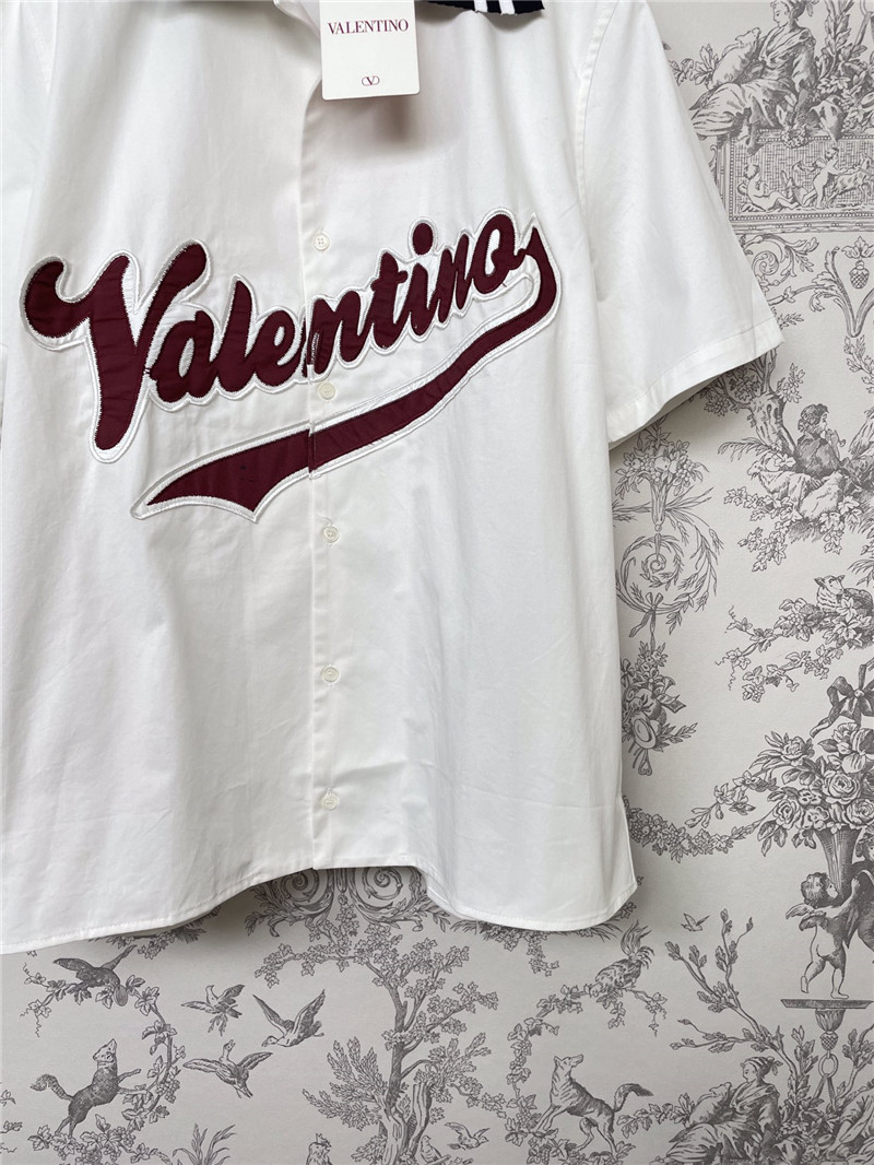 Va1e*ntin0 all-in-one letter embroidered shirt replica clothing