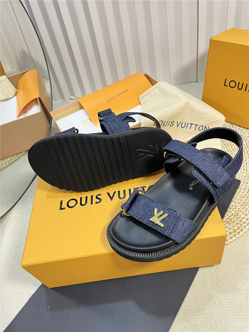 l0vis Vvtt0n lv catwalk style thick sole sandals replica shoes