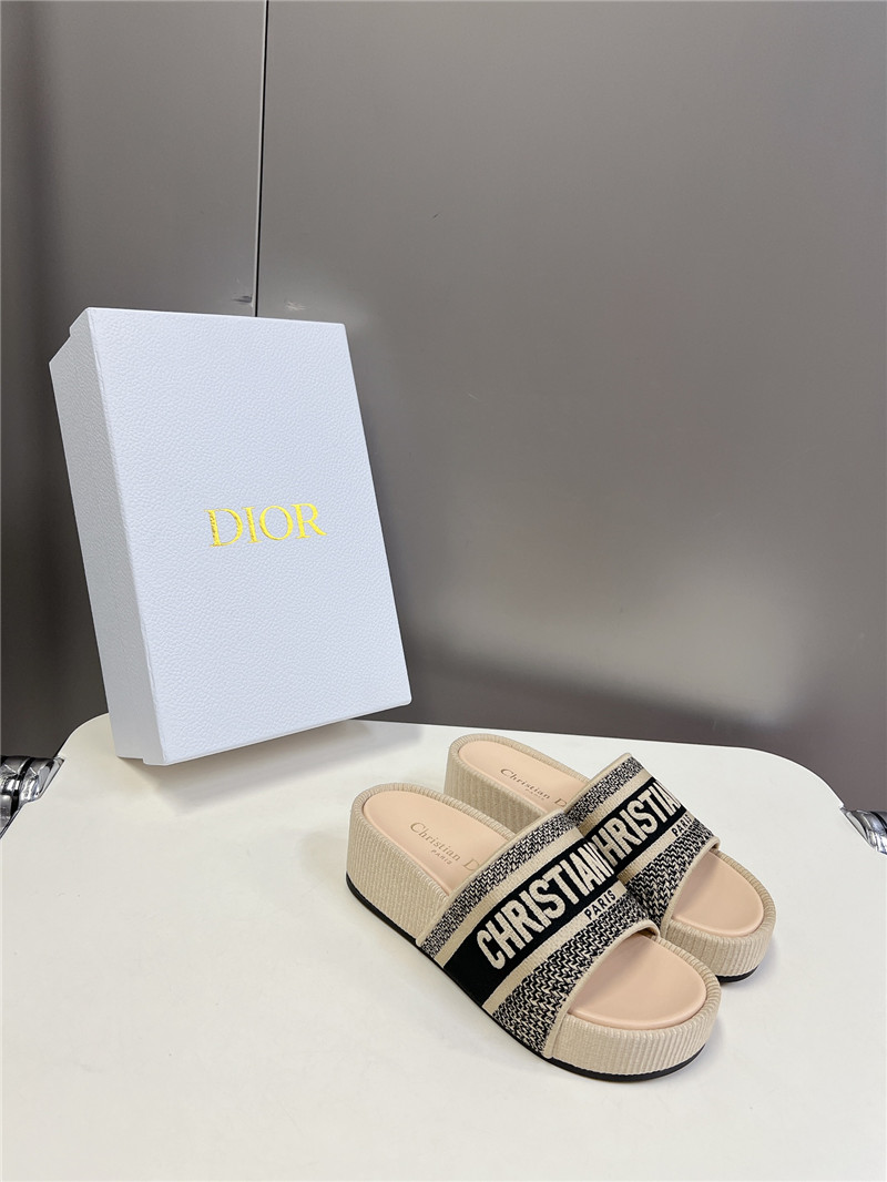 D10r printed platform slippers replica designer shoe