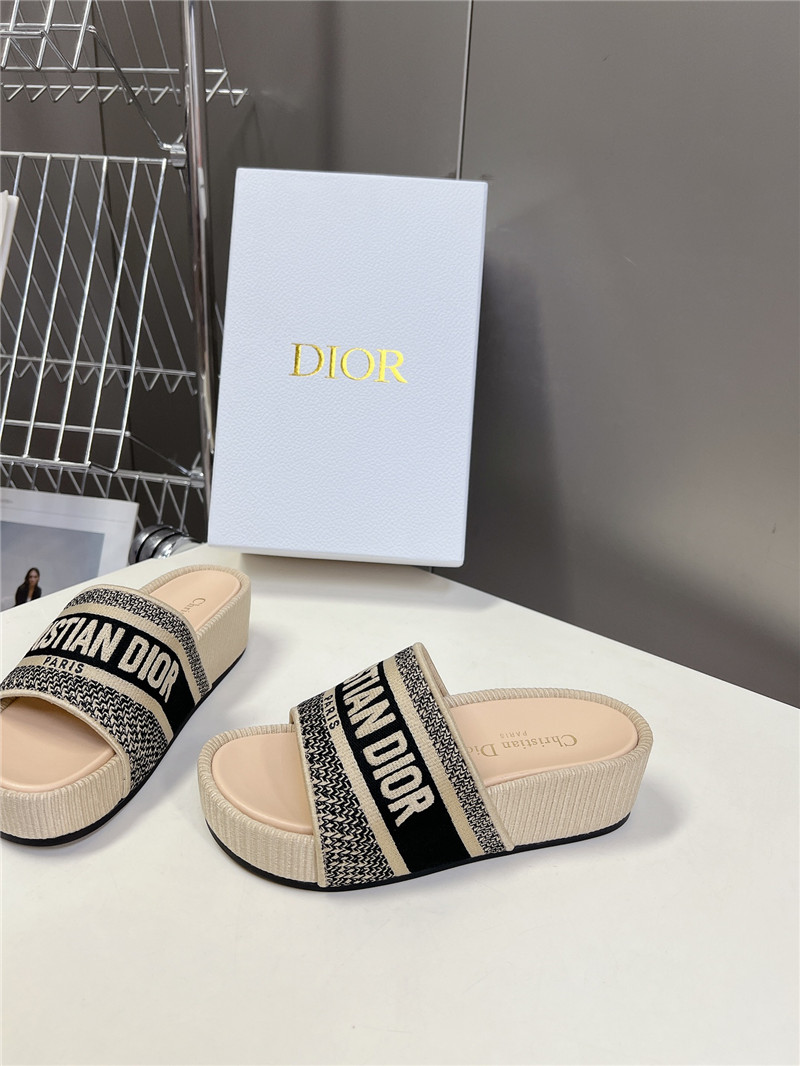 D10r printed platform slippers replica designer shoe