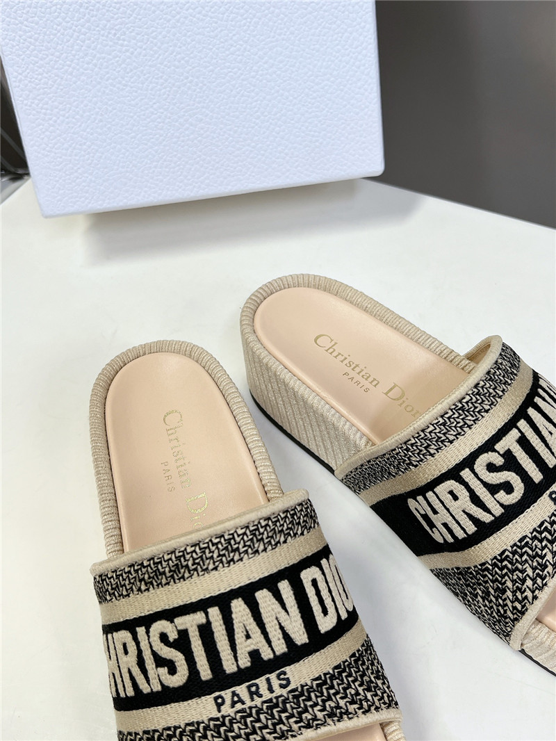 D10r printed platform slippers replica designer shoe