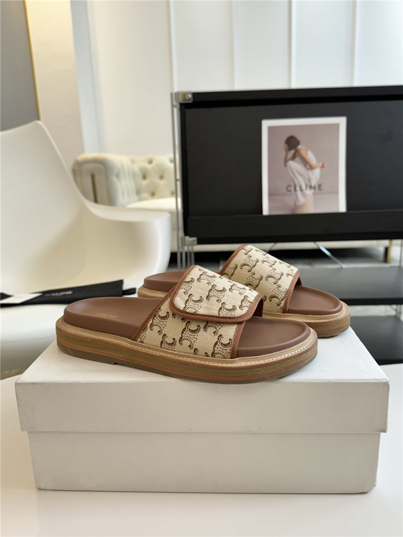 Ce1i*e flat micro label sandals slippers replica shoes