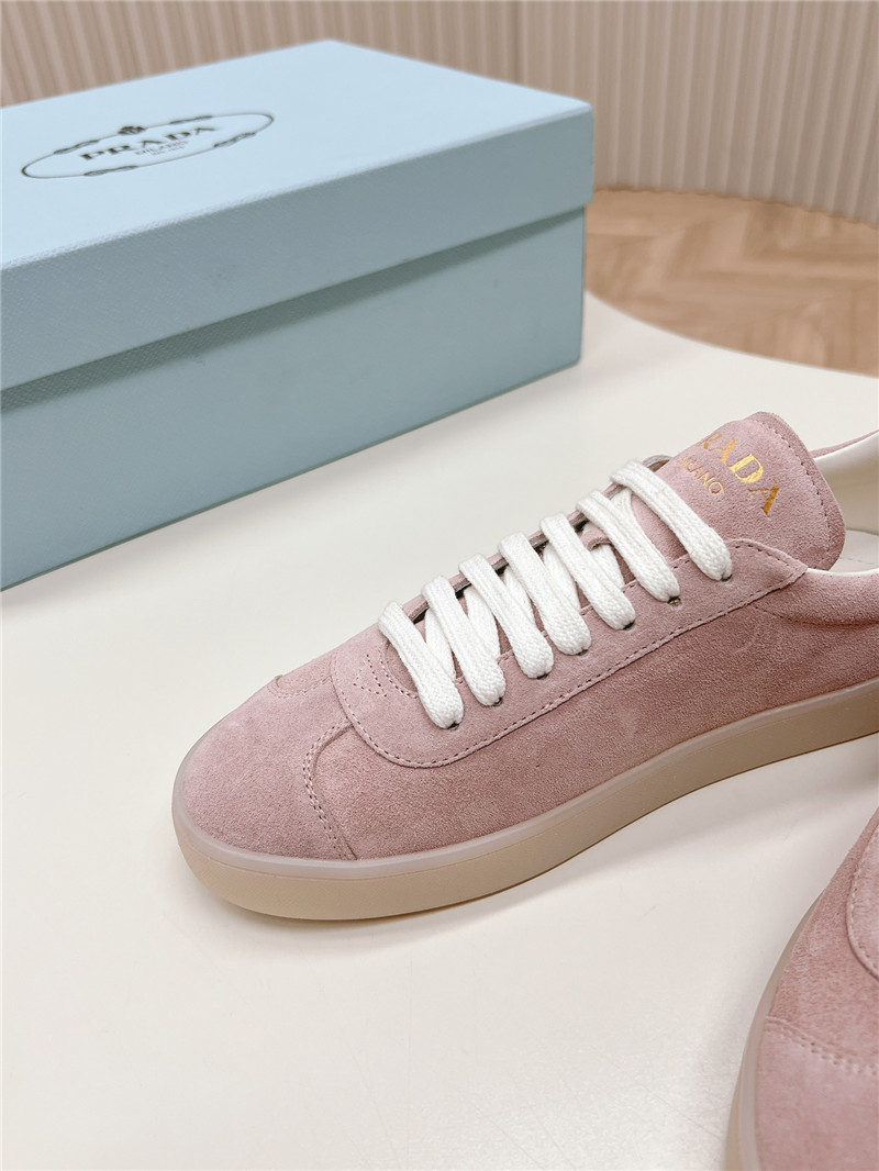 Pra*a pink low top sneakers for women