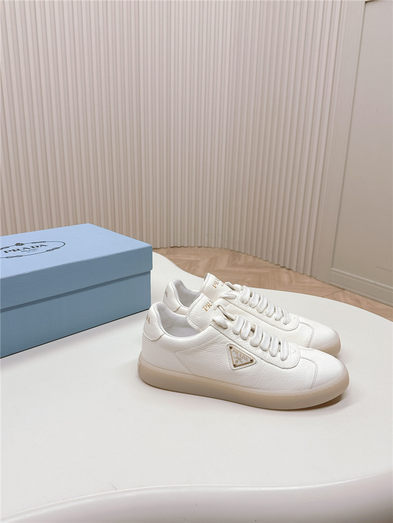 Pra*a white leather sneakers for women