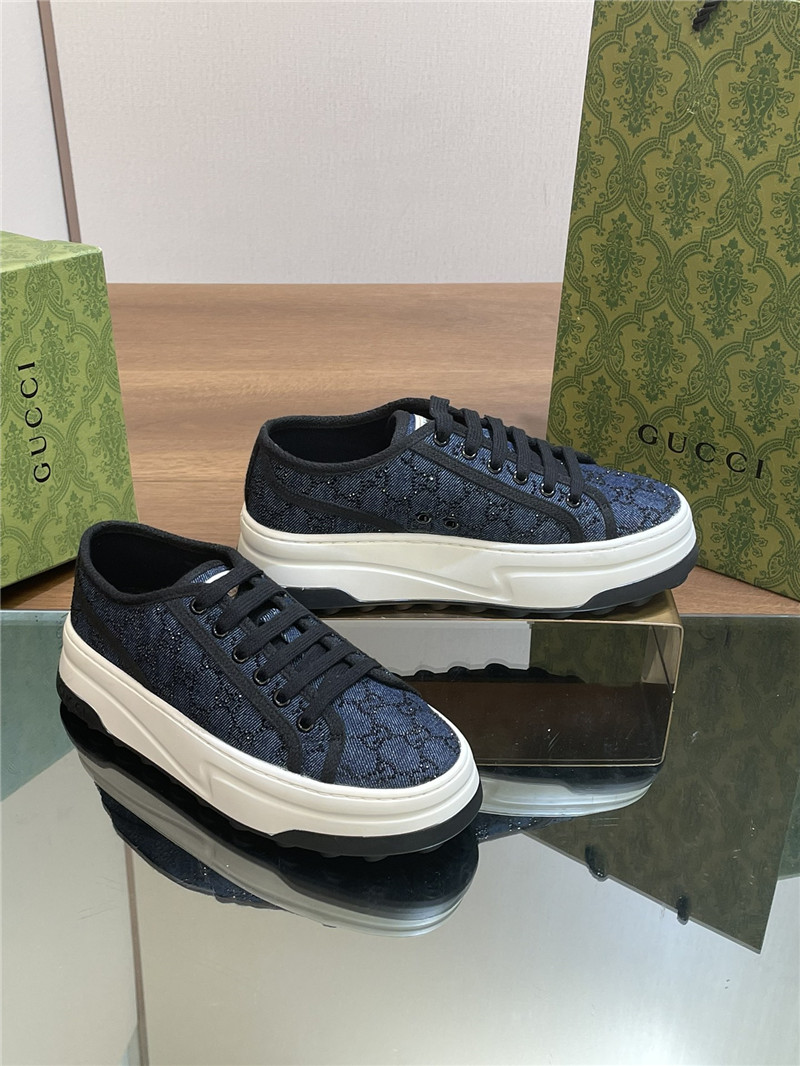 Gvc*1 gg denim platform sneakers for women