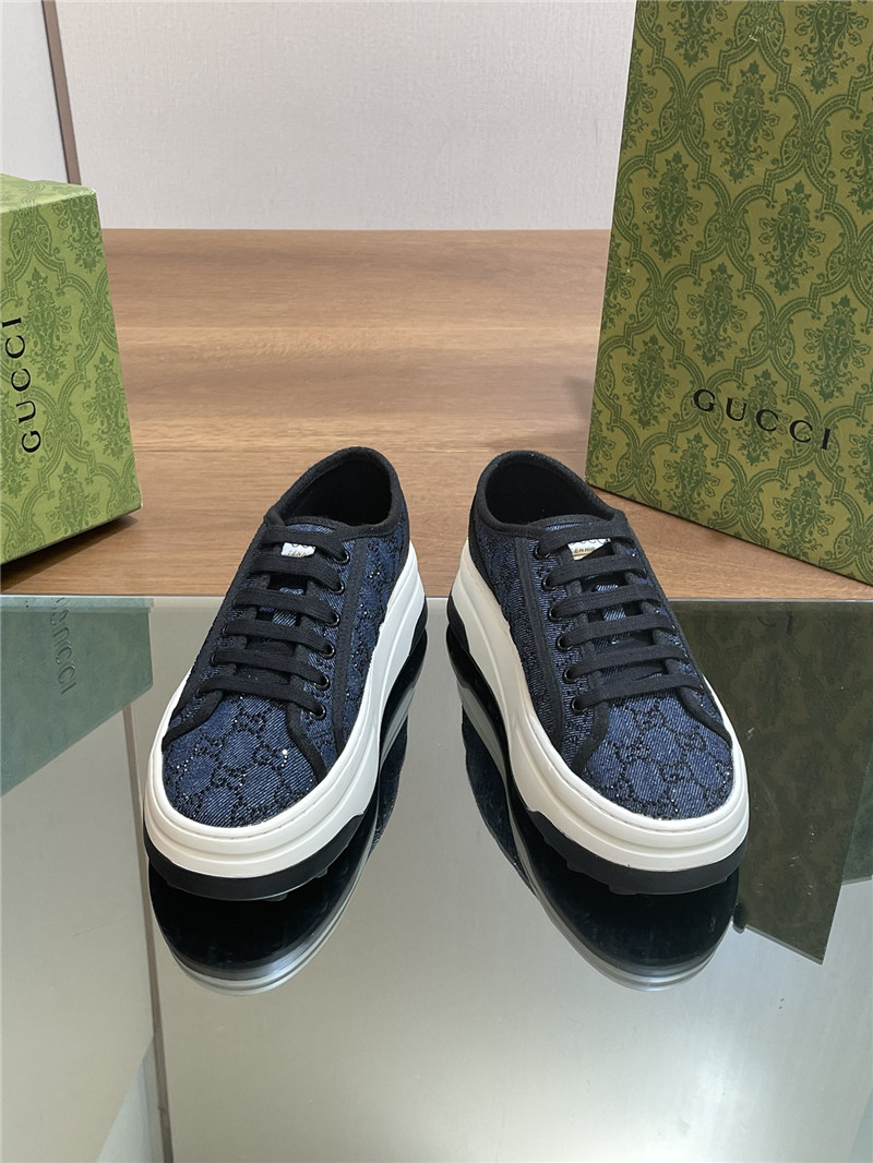 Gvc*1 gg denim platform sneakers for women
