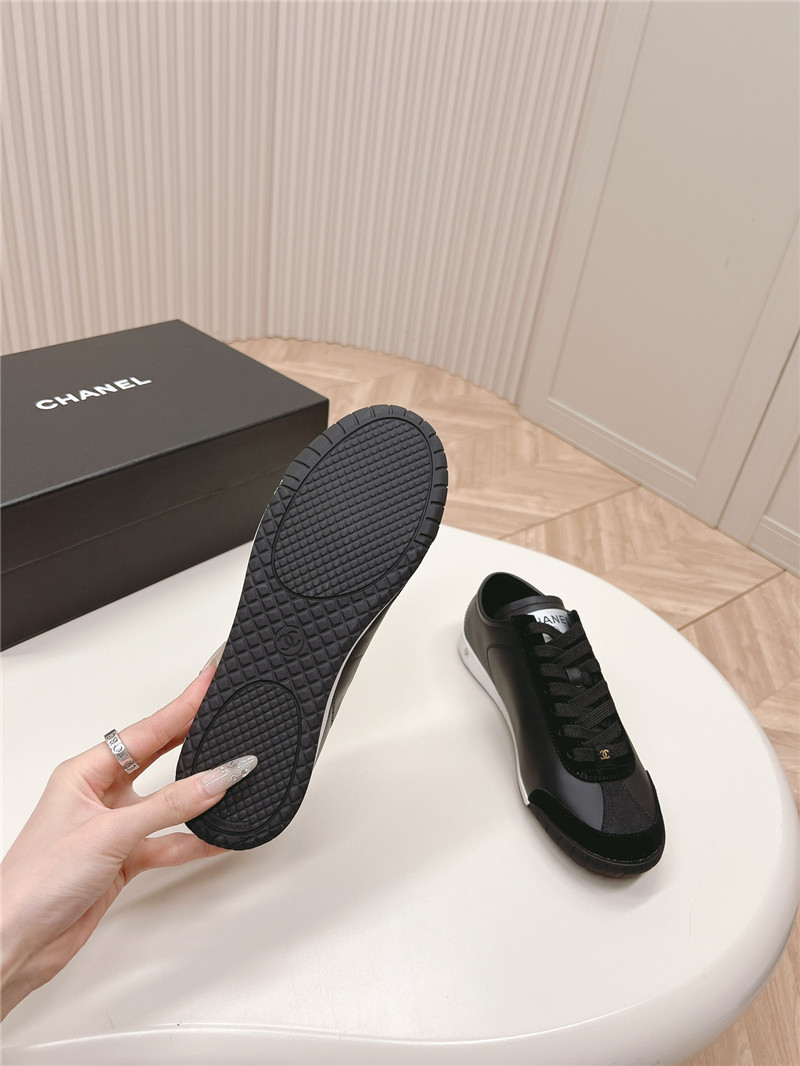 Ch**el black low top sneakers
