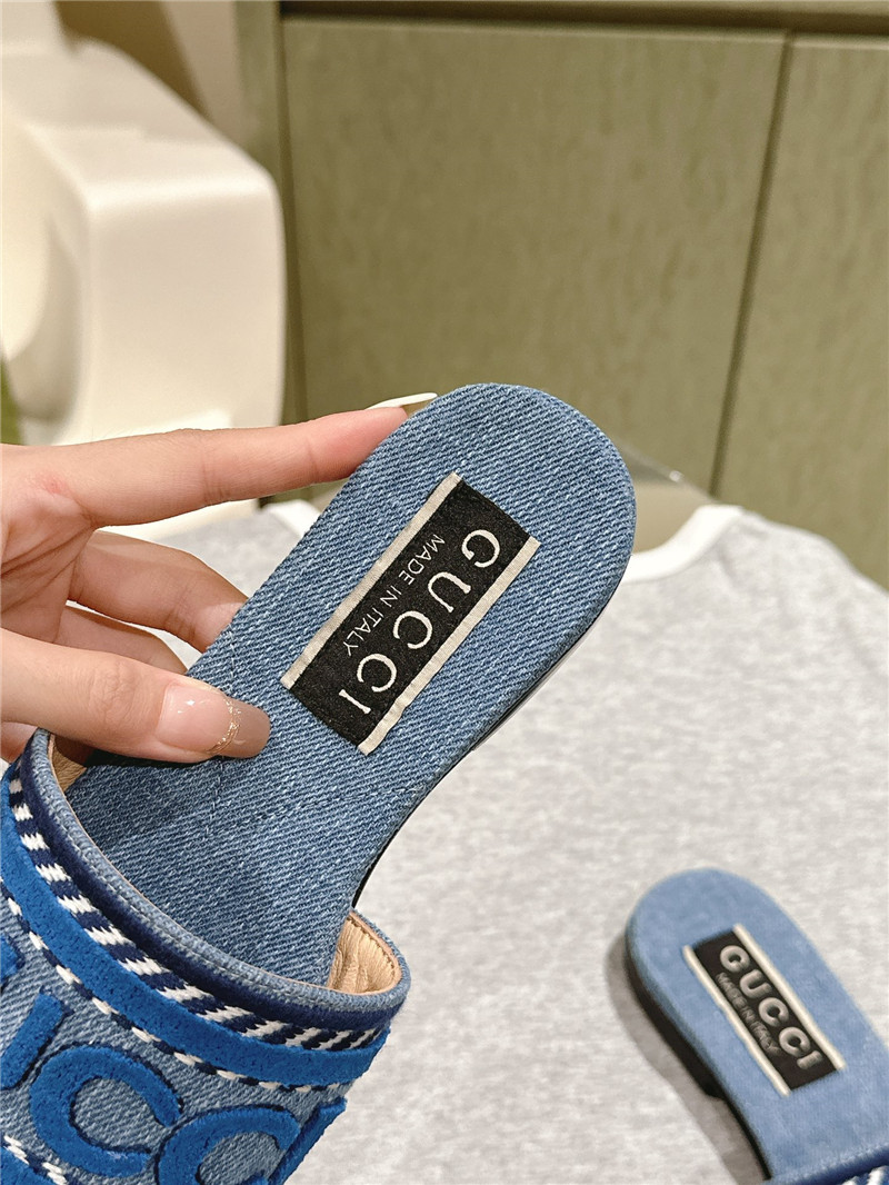 gvc*1 denim slippers Marg*e1a replica shoes