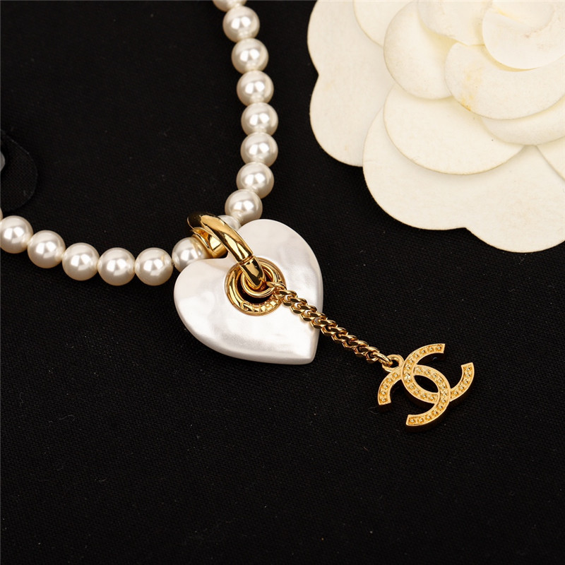 Ch**el love pearl pendant necklace