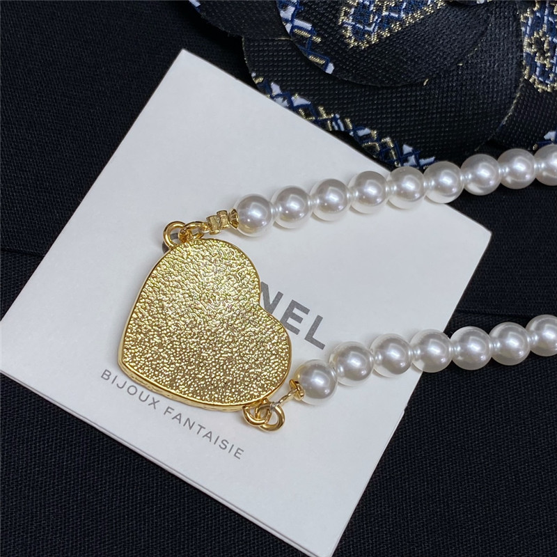 Ch**el denim love pearl chain waist chain