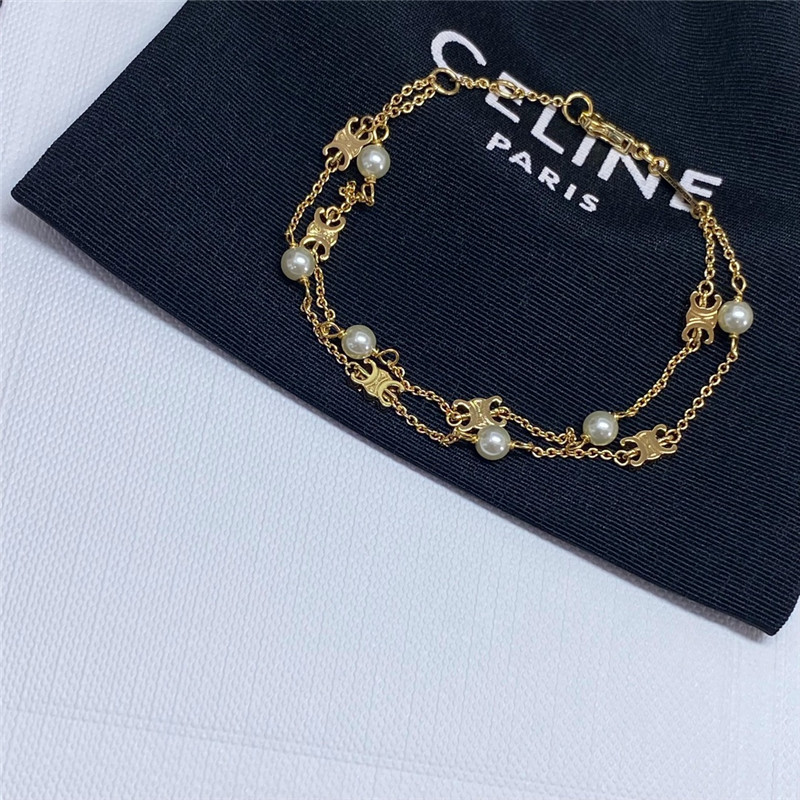 Ce1i*e arc de triomphe pearl necklace/bracelet