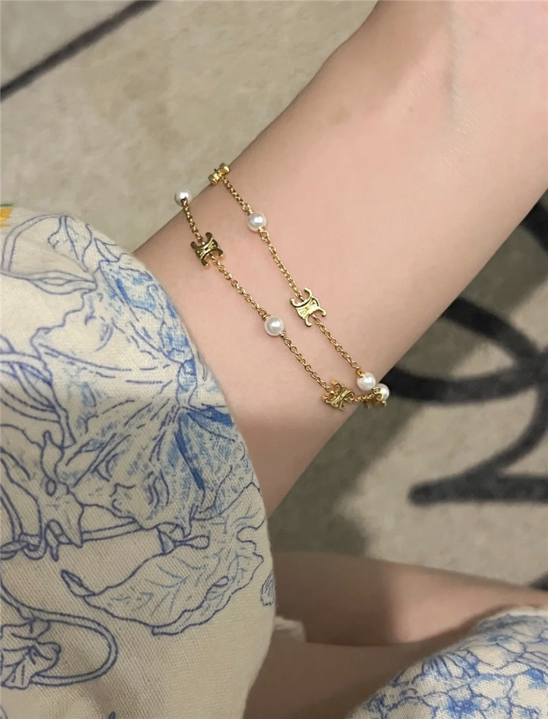 Ce1i*e arc de triomphe pearl necklace/bracelet