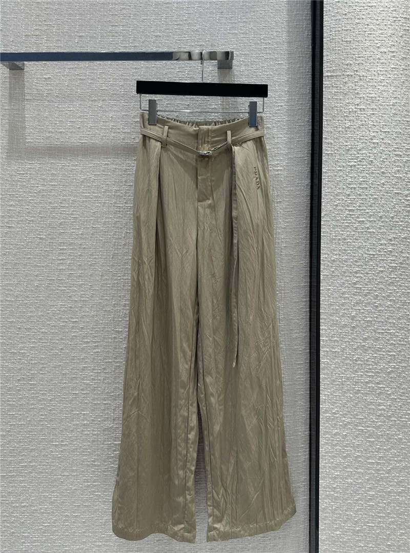 Pra*a washed wrinkled casual pants replica clothing sites