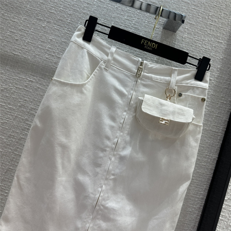 F**di small bag denim long skirt replicas clothes