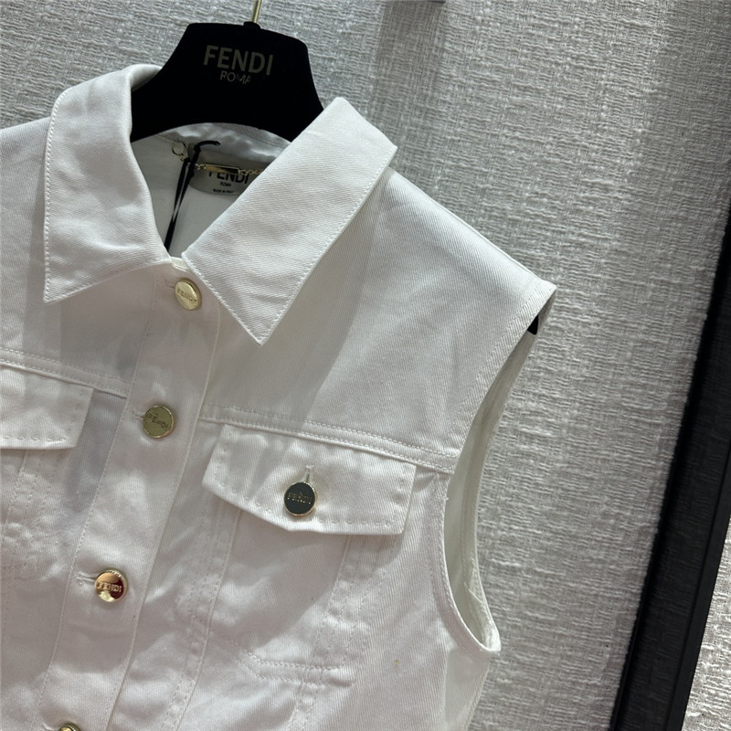 F**di denim vest replica designer clothing websites