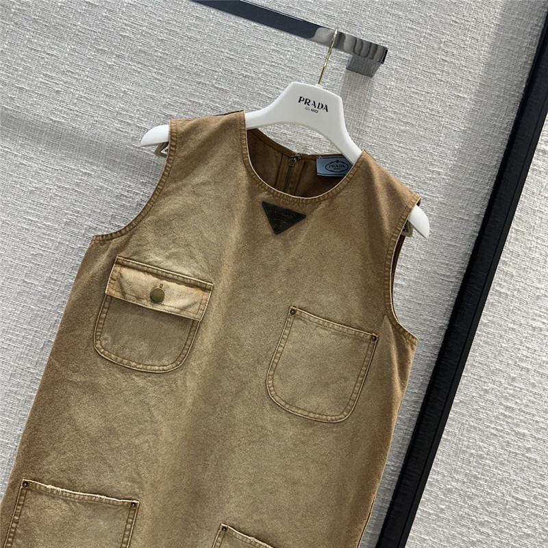 Pra*a work pocket dress replica clothing sites