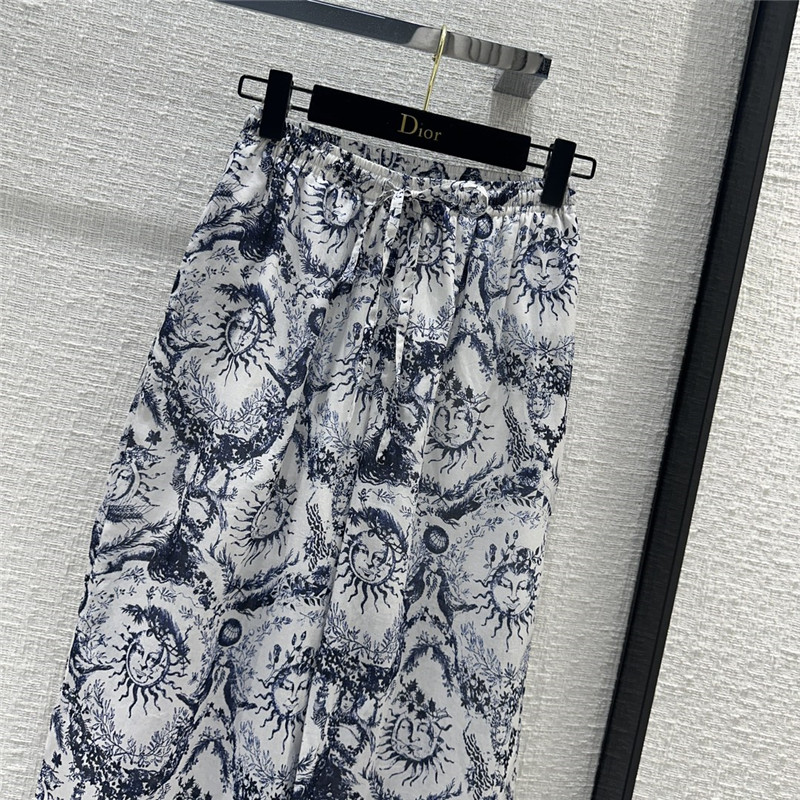 D10r jouy printed pattern casual trousers replica d&g clothing