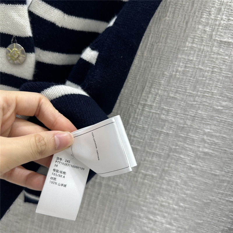 Ch**el contrast striped cashmere vest replica clothing sites
