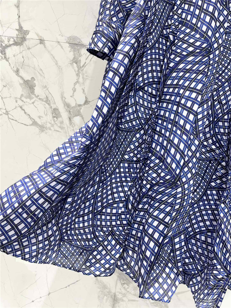 Va1e*ntin0 silk plaid print dress replica clothing sites
